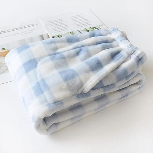 codcm Womens Plaid Fluffy Pajama Pants Fuzzy Fleece Cozy Lounge Pants with Pockets Winter Warm Pj Bottoms thumbnail 3