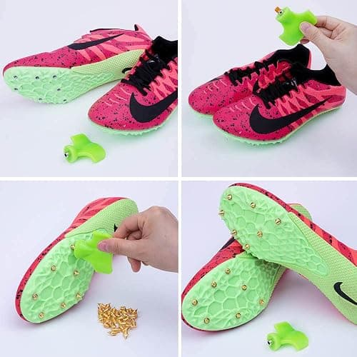 Nuolifee 1/4 Inch Track Spikes, 100 Pieces Steel Track Shoe Spikes Replacements and Spike Wrench for Sports Running Track Shoes thumbnail 4
