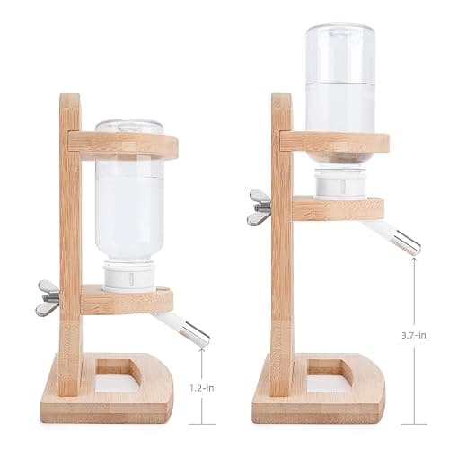 Niteangel Water Bottle with Stand for Syrian Dwarf Hamsters Gerbils Mice Rats Degus Small pet Rodents(White) thumbnail 5