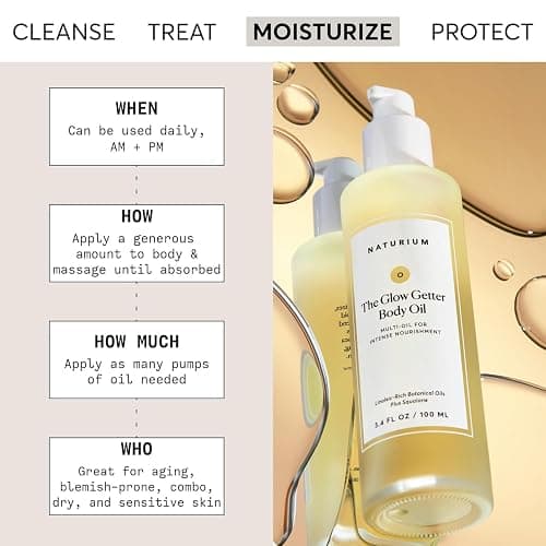 Naturium The Glow Getter Body Oil, Botanical Blend with Squalane, 100 mL | Hydrating & Moisturising Formula, Intense Nourishment with Jojoba, Rosehip & Sea Buckthorn, Smooths & Firms Skin thumbnail 3
