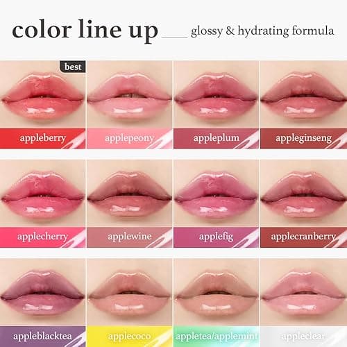 NOONI Korean Lip Oil - Applemint | Long-Lasting, Moisturizing, Plumping, Revitalizing for Dry Lips, Waterproof, No Peel Off, Hydrating, Nourishing Crystal Clear, 0.12 FL Oz - 11. Applemint thumbnail 7