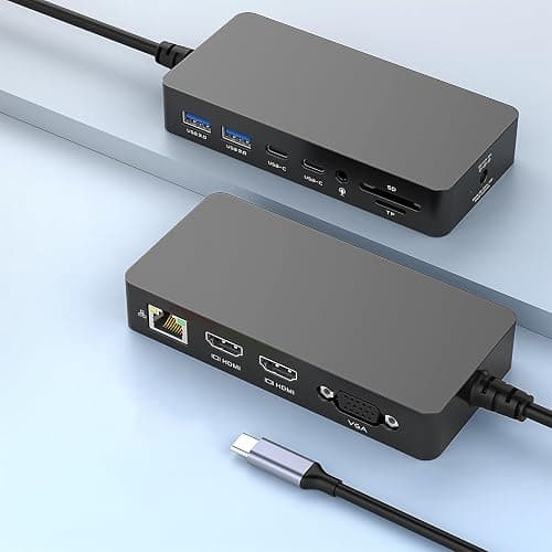 New Surface Thunderbolt 4 Dock Triple Displays 4K HDMI*2+VGA, 12 in 1 Surface Pro Docking Station with Power Adapter for Surface Pro 11/10/9/8/X/7/6/5/4/3, Surface Laptop, Surface Book Go - Image 1