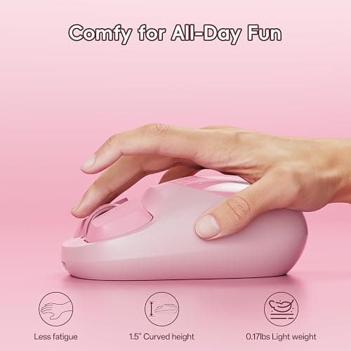 My Little Pony 3D Pinkie Pie Character Design Silent Click Wireless Mouse | 1600 DPI, Click buttons‌ (≤20dB), Dual-Mode (2.4GHz/Bluetooth), 300mAh Rechargeable Battery Ergonomic for Mac/Windows thumbnail 6