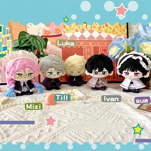 KILA MILA Anime lvan Plush Keychain,Mizi Sua Luka Ivan Till Mini Sitting Stuffed Plush Pendant Key chain Gift thumbnail 3