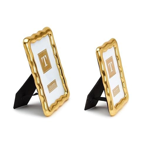 Two's Company Golden Ore Set of 2 Photo Frame in 2 Sizes: 4" X 6" & 5" X 7" thumbnail 3
