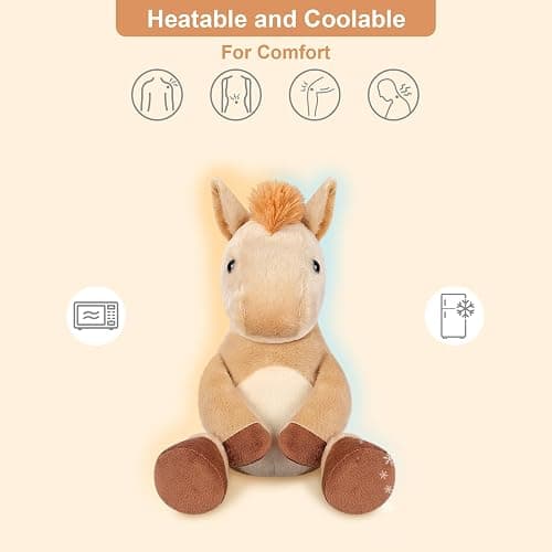 SuzziPals Heatable & Coolable Horses Stuffed Animals, Microwave Heating Pad, Horses Plush for Companion, Cute Plushies Horse Lavender Stuff, Horse Toys Gifts thumbnail 4