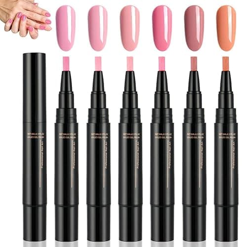 AYBUY 6PCS 3-in-1 Gel Nail Polish Pen Set, Quick-Dry Nail Art Pens, No Base Coat Needed, One Step Application, Nails Varnish Pens, DIY & Salon Manicure Kit for Girls and Ladies thumbnail 8