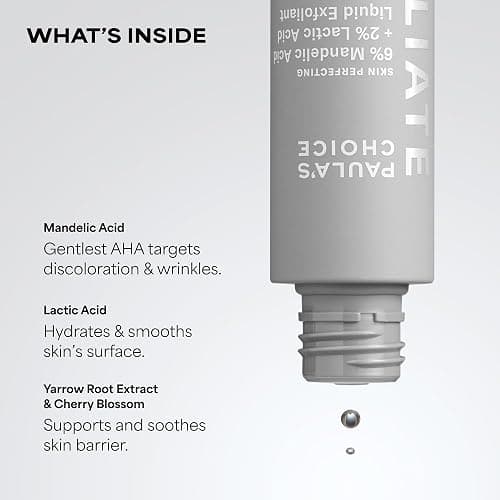 Paula's Choice 6% Mandelic + 2% Lactic Acid Liquid Exfoliant | Gentle AHA Exfoliation for Discoloration, Bumpy Texture & Radiance, for Sensitive Skin, Fragrance-Free thumbnail 6