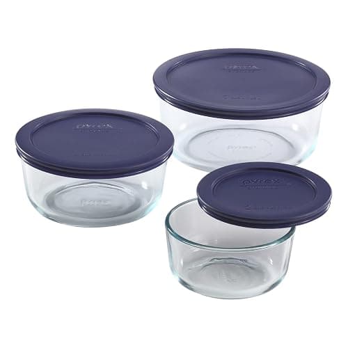 Pyrex Simply Store (3-Pack) Glass Food Storage Containers Set, (2, 4 & 7 Cup) Meal Prep Containers With Plastic BPA-Free Lids, Dishwasher & Microwave Safe thumbnail 4