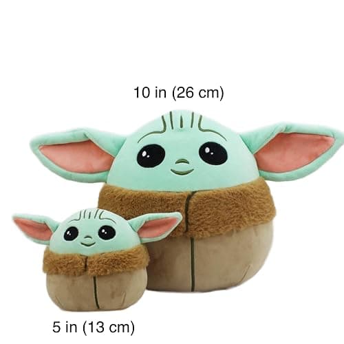 Leong Products Baby Yoda Squish Plush Toy, Grogu Stuffed Animal Kids Plushie, The Child Mandalorian Soft Kawaii Pillow Doll Gift Light Green (Small) thumbnail 7