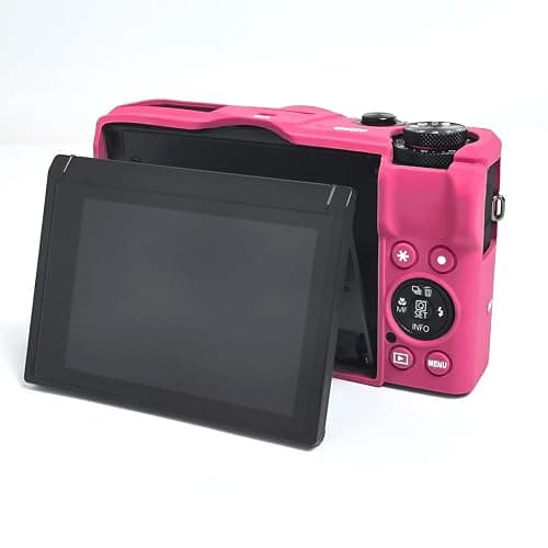 Camera Case for Canon Powershot G7 X Mark III Digital Camera, Silicone Soft Camera Case with Button Marker Removable Lens Cover Protective Body Skin for Canon G7X III DSLR Camera Rose thumbnail 6