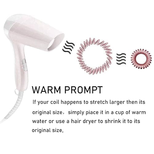 Teqifu Hair Ties, 17 Pack Spiral Coils for Thick and Thin Hair - No Crease Ponytail Holders for Women and Children thumbnail 3