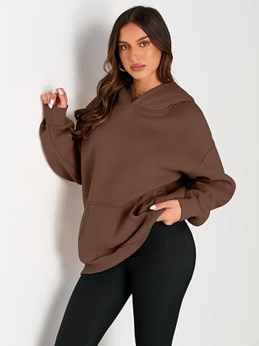 EFAN Womens Hoodies Oversized Sweatshirts Pullover Fleece Sweaters Long Sleeve Winter Fall Outfits Fashion Y2k Clothes - Medium - Brown thumbnail 2