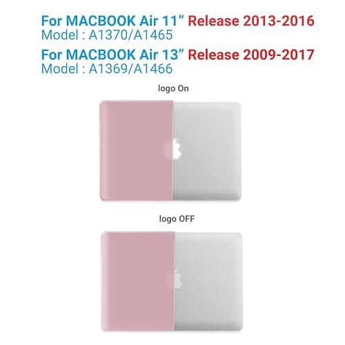 IBENZER Compatible with MacBook Air 11 Inch Case Model A1370 A1465, Soft Touch Plastic Hard Shell Case Bundle with Keyboard Cover & Screen Protector for Mac Air 11, Pink Gold, A11MPK+2A thumbnail 3