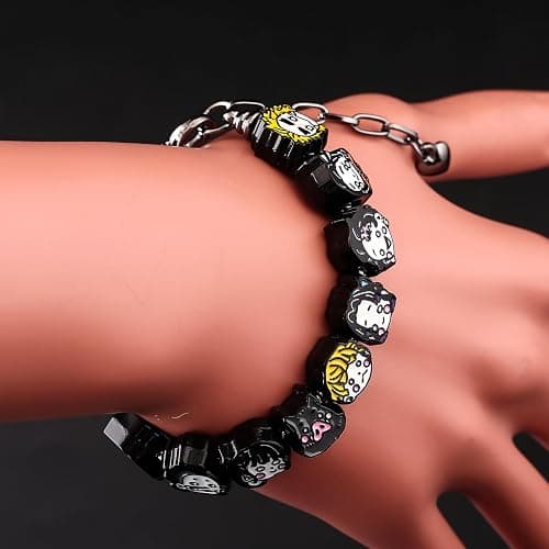 SONGCHANGJEWELRY Anime Slayer Beaded Bracelets Set – Tanjiro, Nezuko & Zenitsu Jewelry – Cosplay Gifts for Fans & Collectors thumbnail 2