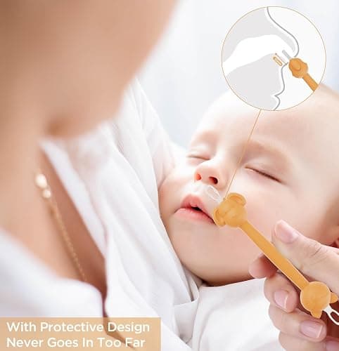 3 in 1 Baby Booger Remover and Baby Ear Cleaner Tool Baby Nose Cleaner with Soft Silicone End Dual Ear Wax and Snot Remover Safe Nasal Picker for Newborns Infants & Toddlers, BPA Free thumbnail 6
