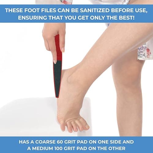 ForPro Professional Collection Red Panda Foot File, 60/100 Grit, Double-Sided Pedicure File for Feet and Heels, 10.5” L thumbnail 7