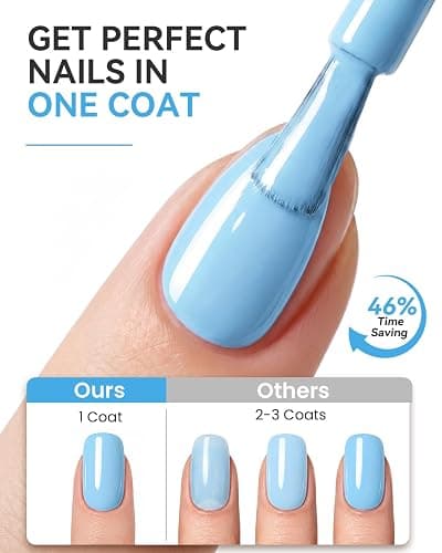 Makartt Pastel Gel Nail Polish Set 15ML: 6 High-Gloss Colors | Large Capacity, One-Coat, Spring Summer Collection, Blue Green Yellow Purple Pink, UV/LED Lamp Required, Home & Salon DIY thumbnail 4