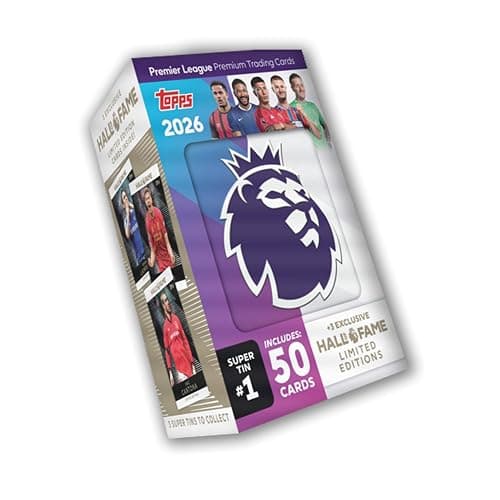 2025 Topps Premier League Debut Edition Cards - Super Tin (50 Cards + 3 Hall of Fame LE) - Image 1