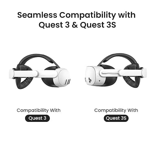 KIWI design K4 Boost Battery Head Strap for Meta Oculus Quest 3/3S, Adjustable VR Headband Accessories with Dual Charge, Extend Playtime & Reduce Facial Stress for Kids and Adults thumbnail 6