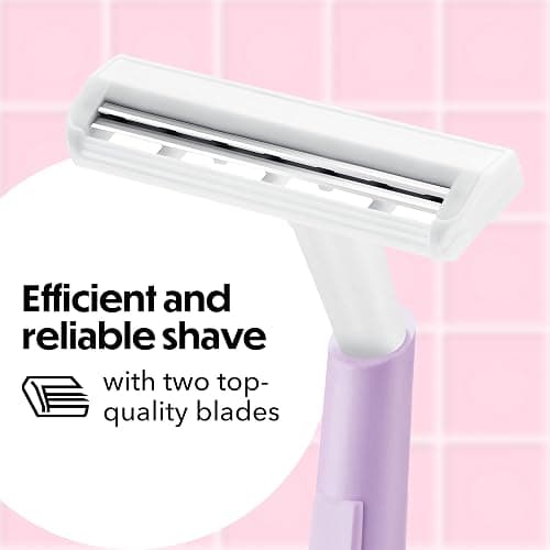 BIC Silky Touch Women's Disposable Razors, With 2 Blades, Pretty Pastel Razor Handles, 10 Count Pack of Shaving Razors thumbnail 2