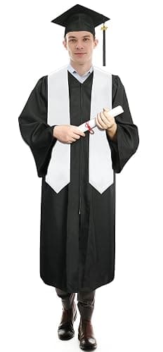 TngHui Plain Graduation Stole 60” Long Rich In Color & Customization Is Acceptable thumbnail 5