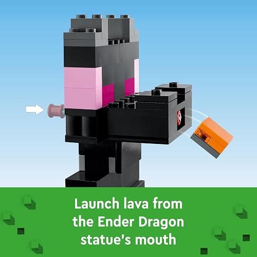 LEGO Minecraft The End Arena 21242, Player-vs-Player Battle Playset with Lava, Ender Dragon and Enderman Figures, Action Toys for Kids 8 Plus Years Old thumbnail 3