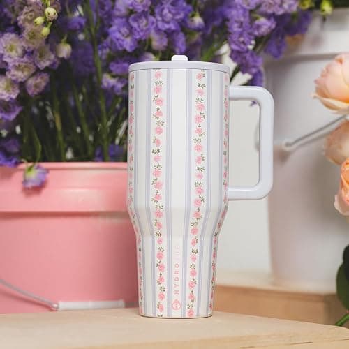 HydroJug Traveler 32oz, Insulated Tumbler with Handle & Straw, Primrose thumbnail 2
