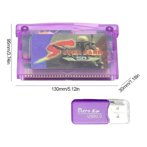 Mini SD Card Game Cartridge Adapter for GBA SP, GBM, IDS, NDS, NDSL: Play Retro Games on Your Handheld with Cheat Codes, Real-Time Save, and Fast Loading thumbnail 2