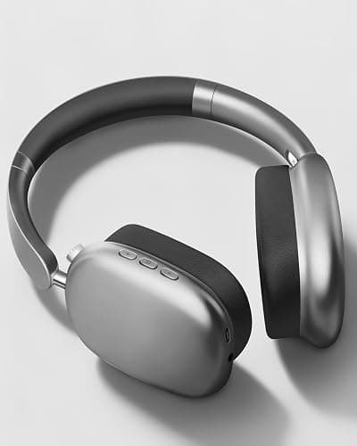 Wentronic Y01 Wireless Noise Canceling Headphones Bluetooth 5.3 Over Ear Headphones with Microphone, Hi-Res Audio, 48H Playtime, Foldable Comfortable Earpads,Compatible with iOS,Android,PC, Space Grey thumbnail 2