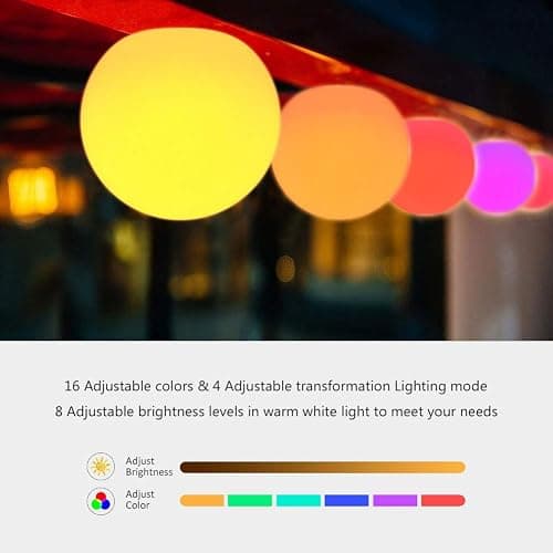 LIZEALUCKY Colour Changing LED Mood Lamp Ball Light Rechargeable Lamp Remote Dimmable Bedside Lamp Glow Balls for Bedroom Decorative thumbnail 9