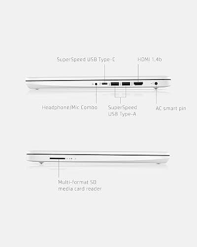 HP 14 Laptop, Intel Celeron N4020, 4 GB RAM, 64 GB Storage, 14-inch Micro-edge HD Display, Windows 11 Home, Thin & Portable, 4K Graphics, One Year of Microsoft 365 (14-dq0040nr, Snowflake White) thumbnail 5