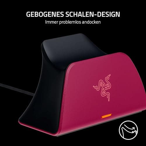 Razer Schnellladestation - Schnellladestation für Wireless-Controller (Schnellladung , Gebogenes Schalen-Design Einhändige Bedienung, Aufladen per USB) Midnight Black thumbnail 3