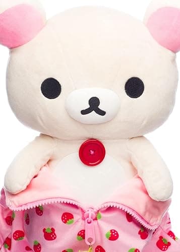 San-X Original Rilakkuma Sleeping Bag Plush Series (Korilakkuma - Strawberry) thumbnail 7