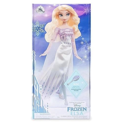 Disney Store Official Princess Classic Doll (Elsa from Frozen 2), 11 Inches, Includes Brush with Molded Details, Fully Posable Toy in Classic Outfit - Disney Princess Toys thumbnail 9