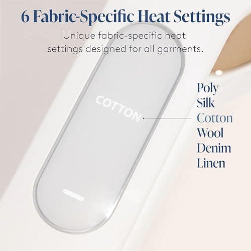 Nori Press Travel Steam Iron - Handheld Iron With Optional Steam Feature - No Ironing Board Required - Easy to Use w/ 6 Fabric Settings - Removes Wrinkles - User Manual Included -White thumbnail 7