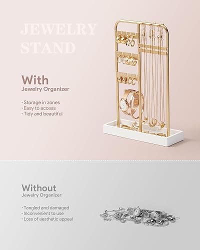 ChuStory Schmuck Organizers, Schmuckständer für Halskette, Armband, Parfüm und Ohrringe, Deko Aesthetic Accessoires thumbnail 6
