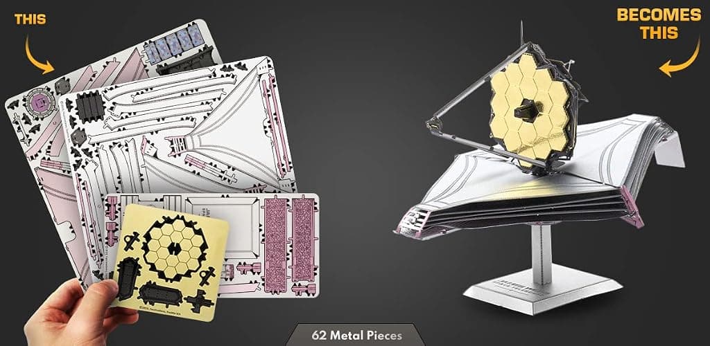 Metal Earth James Webb Space Telescope 3D Metal Model Kit Fascinations thumbnail 3