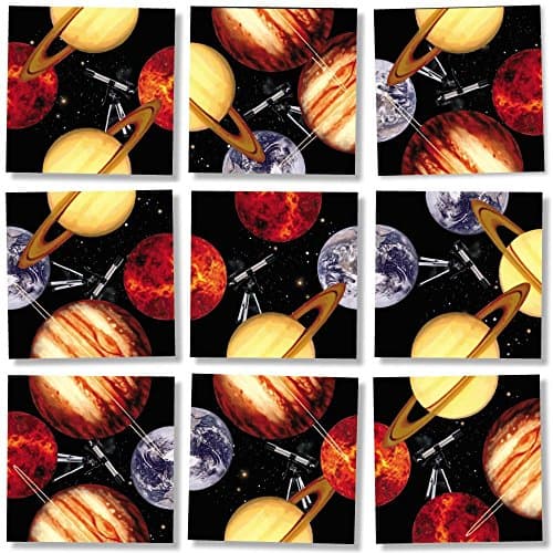 Scramble Squares Planets 9 Piece Challenging Puzzle - Ultimate Brain Teaser and Mind Game for Young and Senior Alike - Engaging and Creative with Beautiful Artwork - by B.Dazzle - Image 1