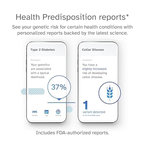 23andMe Health + Ancestry Service: DNA Test Kit, FDA-Authorized Reports, Genetic Test, Health Predispositions, Carrier Status, Wellness, Family Tree (Before You Buy See Important Test Info Below) thumbnail 3