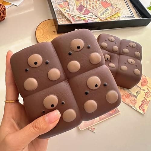 Bread Butter Squishy, Slow Rising Squeeze Toy for Kids Adult, 4.3inch Squeeze Bread Chocolate Bear Toy, PU Material Stress Relief & Fidget Toy for Office or Party Favor (Bread-Bear) thumbnail 8