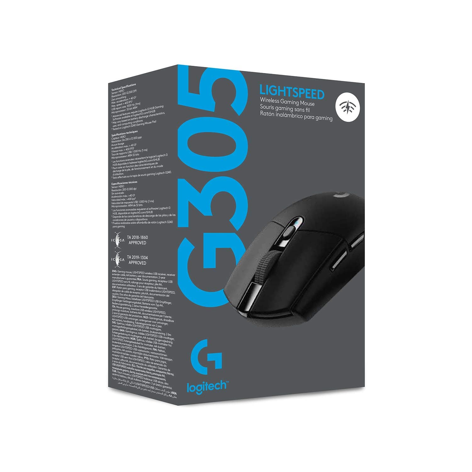 Logitech G305 Lightspeed Wireless Gaming Mouse, Black thumbnail 10