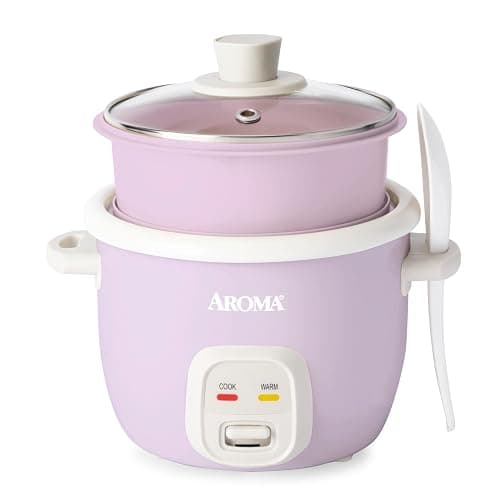 AROMA® CoreCoat Rice Cooker with Pop-Up Food Steaming Basket (4 Cups Cooked, 2 Cups Uncooked, 1 Qt) - Image 1