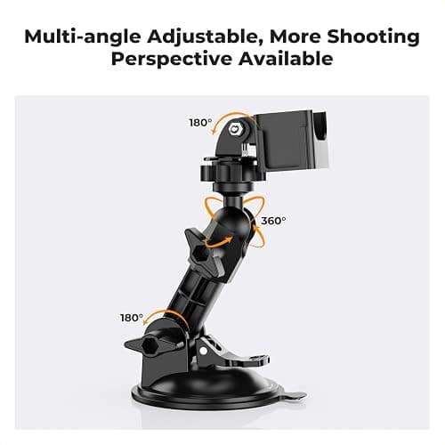 K&F CONCEPT Suction Cup Mount for DJI Osmo Pocket 3, Car Windshield Window Dash Mount Holder for GoPro Hero 13/12/11/10/9 Black, DJI Osmo Action 3/4/5 Pro, Insta360 X5/X4 Accessories thumbnail 6