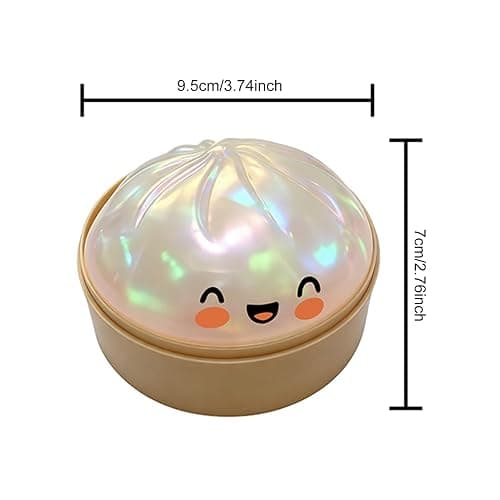 mogizui Realistic Steamed Bun Squeeze Toy, Soft TPR Stress Reducer and Sensory Fidget Tool with Mini Steamer Case, White, 1 Set, for Kids and Adults Beige thumbnail 6