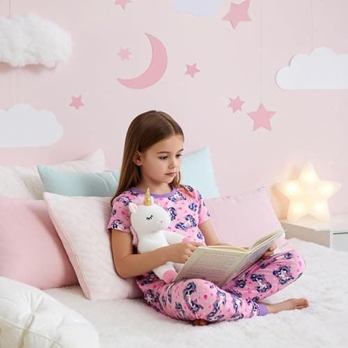 PATPAT Bamboo Viscose Pajamas Sets for Boys Girls Kids Toddler, 3 Pack Shorts & Pants Sleepers, Ultra-soft Snug Fit Pjs 2-12Y thumbnail 3