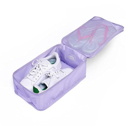 Travel Shoe Bags, Foldable Waterproof Shoe Pouches Organizer-Double Layer (4 Purple Shoe Bags) thumbnail 5
