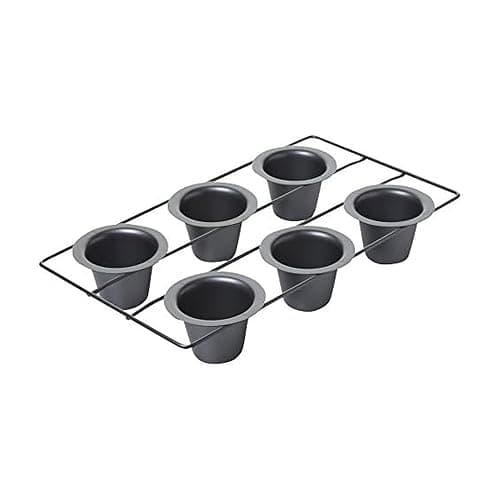 Chicago Metallic 6-Cup Popover Pan, Heavyweight Aluminized Steel with Nonstick Coating, Ideal for Yorkshire Pudding, Muffins, and Popovers - Image 1
