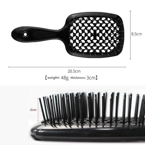 2PCS Lixera Hair Brush - Detangling for Curly, Wet and Dry Hair, Scalp Massage (Pink+Black) | 2PCS, Pink+Black, Scalp Massage thumbnail 2