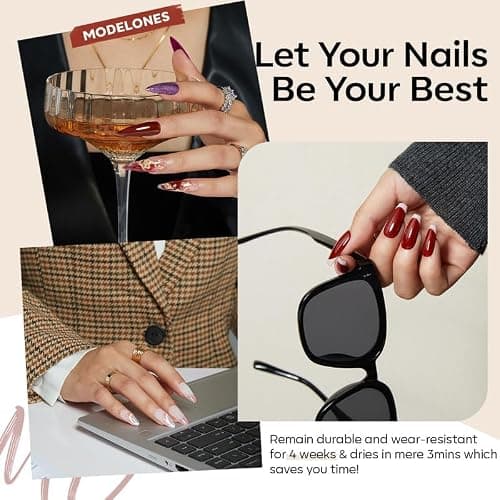 Modelones Gel Nail Polish 36 Colors All Seasons Holiday Gel Polish with Glossy & Matte Top Coat Base Coat Starter Kit Soak Off U V Gel Nail Kit Nail Art Starter Kit Beauty Gifts Set Box thumbnail 2
